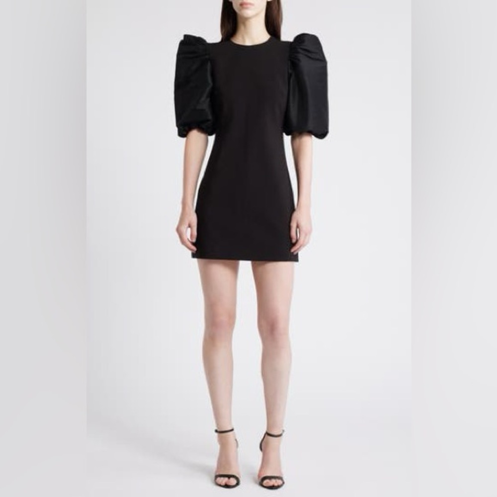 Likely Elegant Black Puff Sleeve Dress